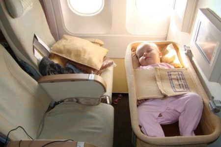 Flight with a baby by plane